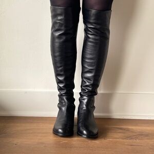 Stuart Weitzman 5050 over the knee black nappa